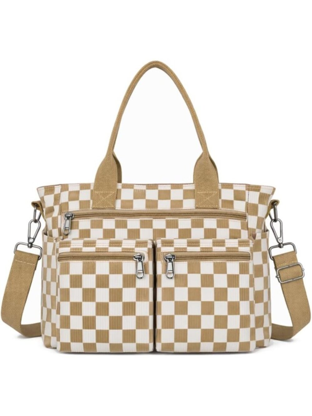 Casual Corduroy Tote Bag with Multiple Pockets | Hobo Crossbody Travel Purse